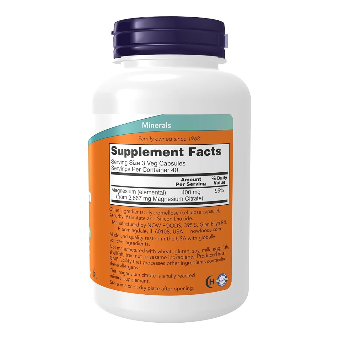 NOW Magnesium Citrate - 120 caps