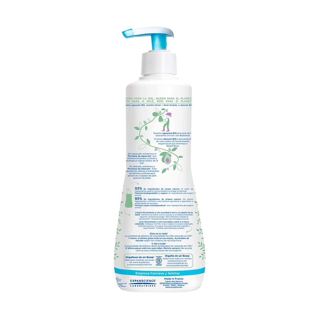 Mustela - Gel de Baño Corporal Suave, Bebés y Niños - 500 ml