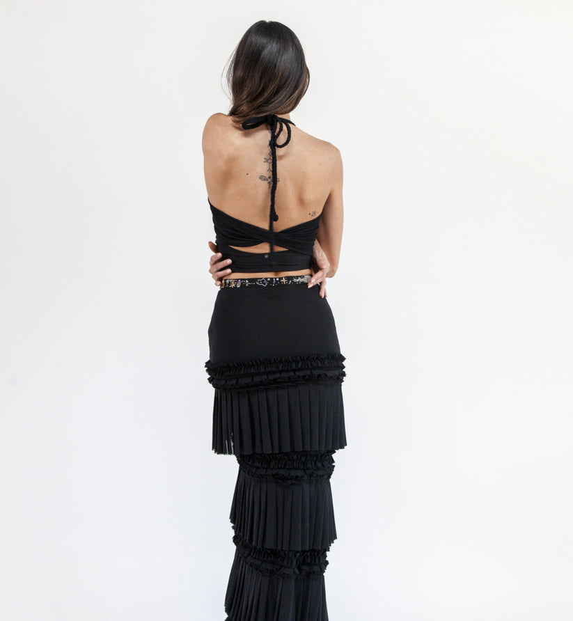 Crop  Top Roma - Negro