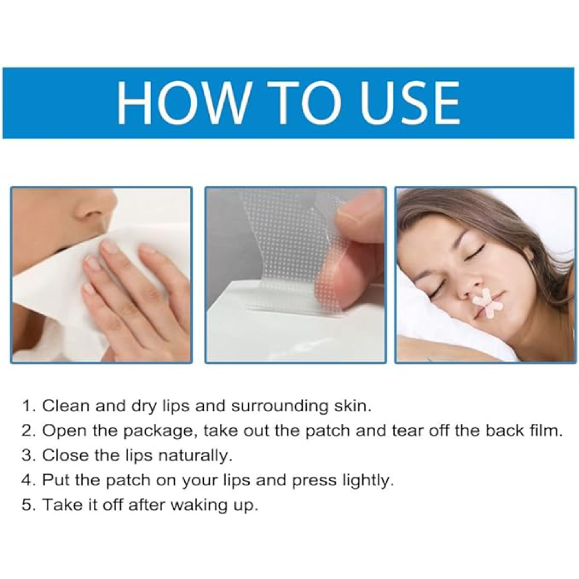 120 Pcs Mouth Tape for Sleeping, Gentle Transparent Tape for Mouth