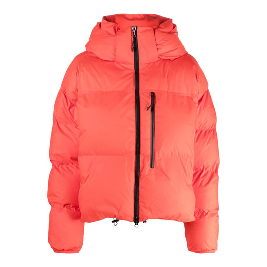 Adidas by Stella McCartney - Chamarra capitonada con capucha y logo estampado