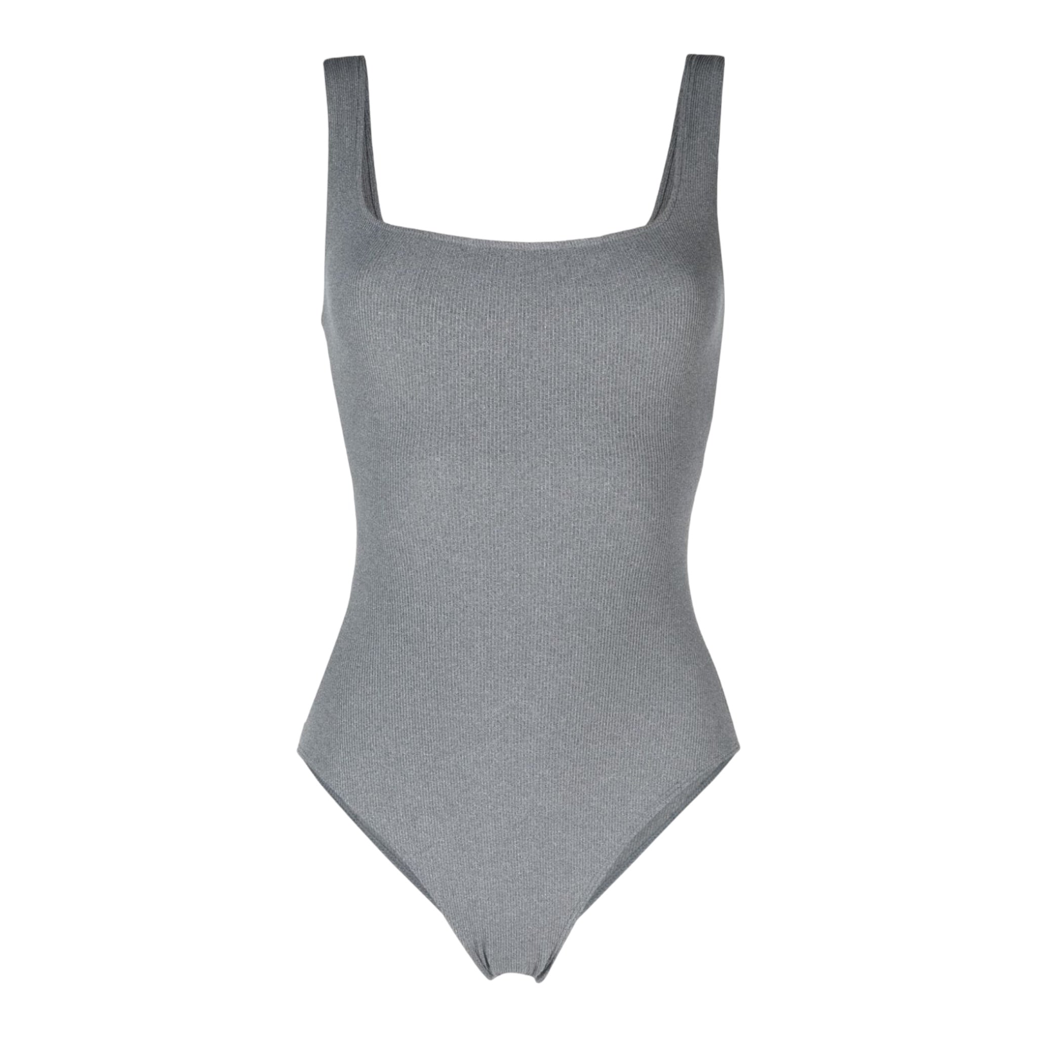 Girlfriend Collective - Body tejido de canalé con cuello cuadrado
