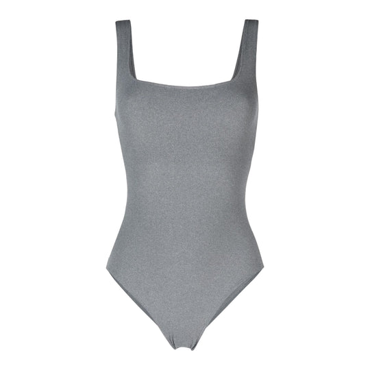 Girlfriend Collective - Body tejido de canalé con cuello cuadrado