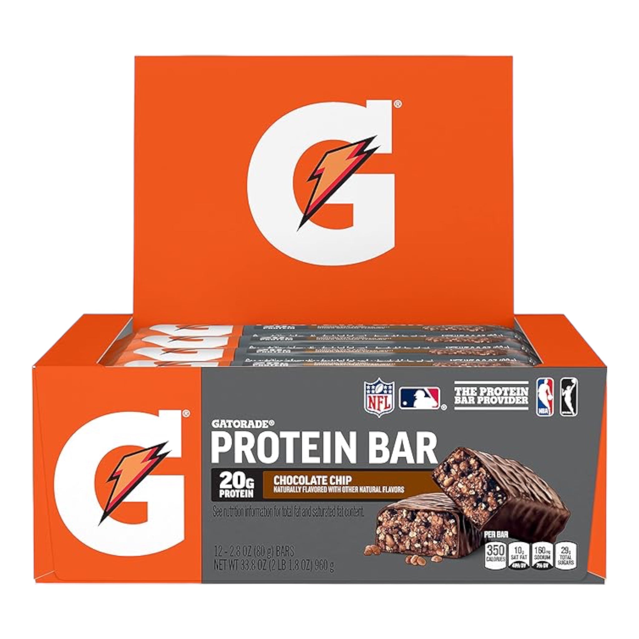 Barras de recuperación de proteínas de suero Gatorade, 12 unidades
