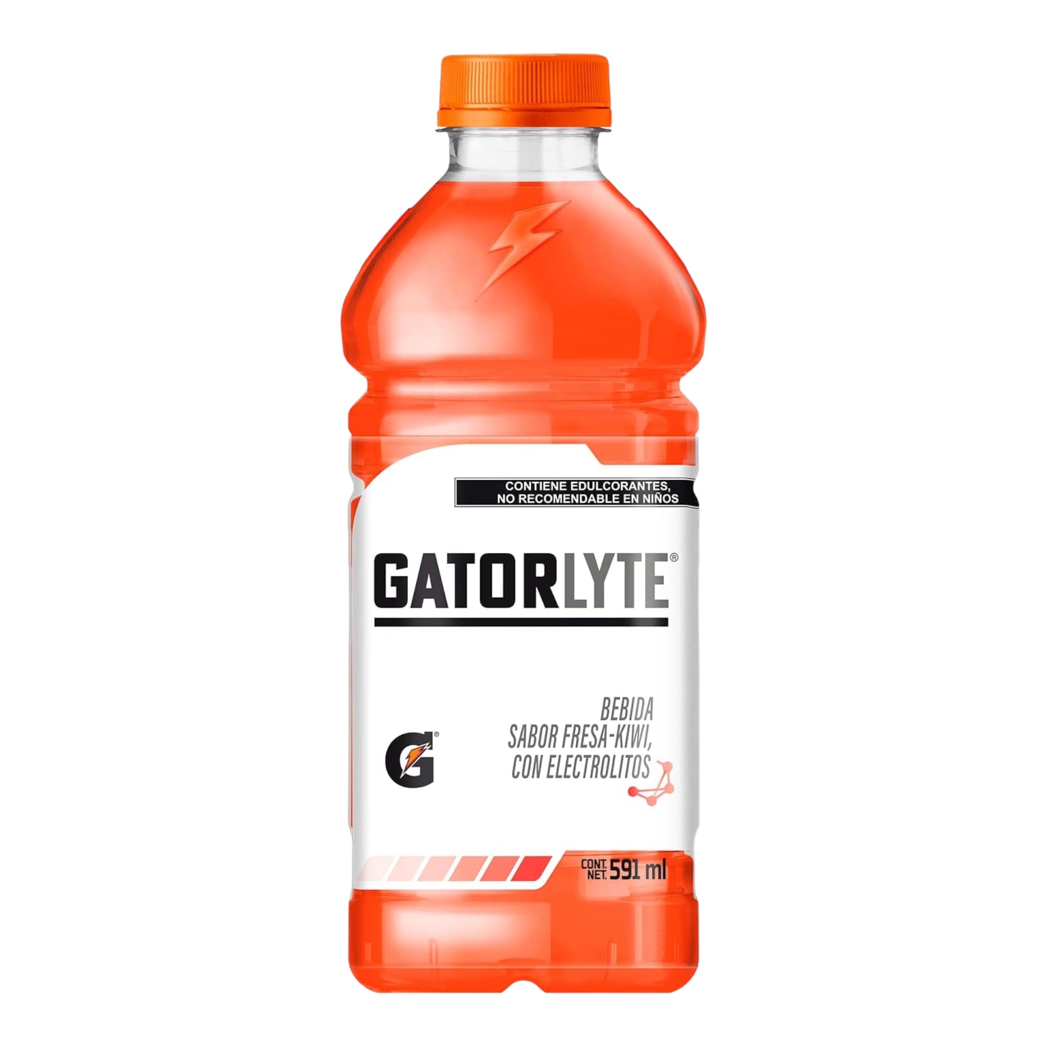 Gatorlyte Fresa-Kiwi, Bebida Rehidratante: 1 Paquete con 6 Botellas de 591 ml