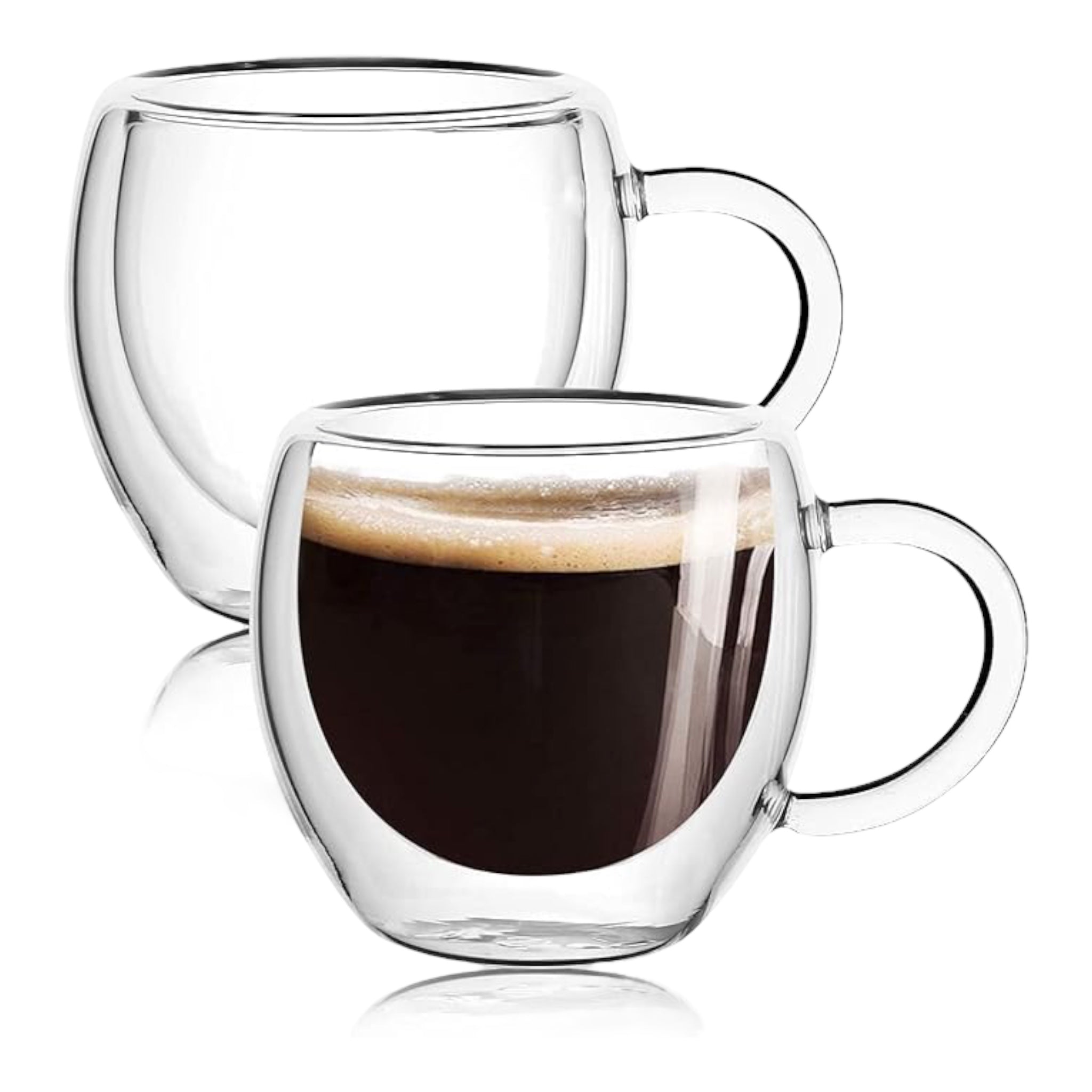 U Chef Juego de 2 Tazas de Café Espresso con Asa de 2.5 onzas