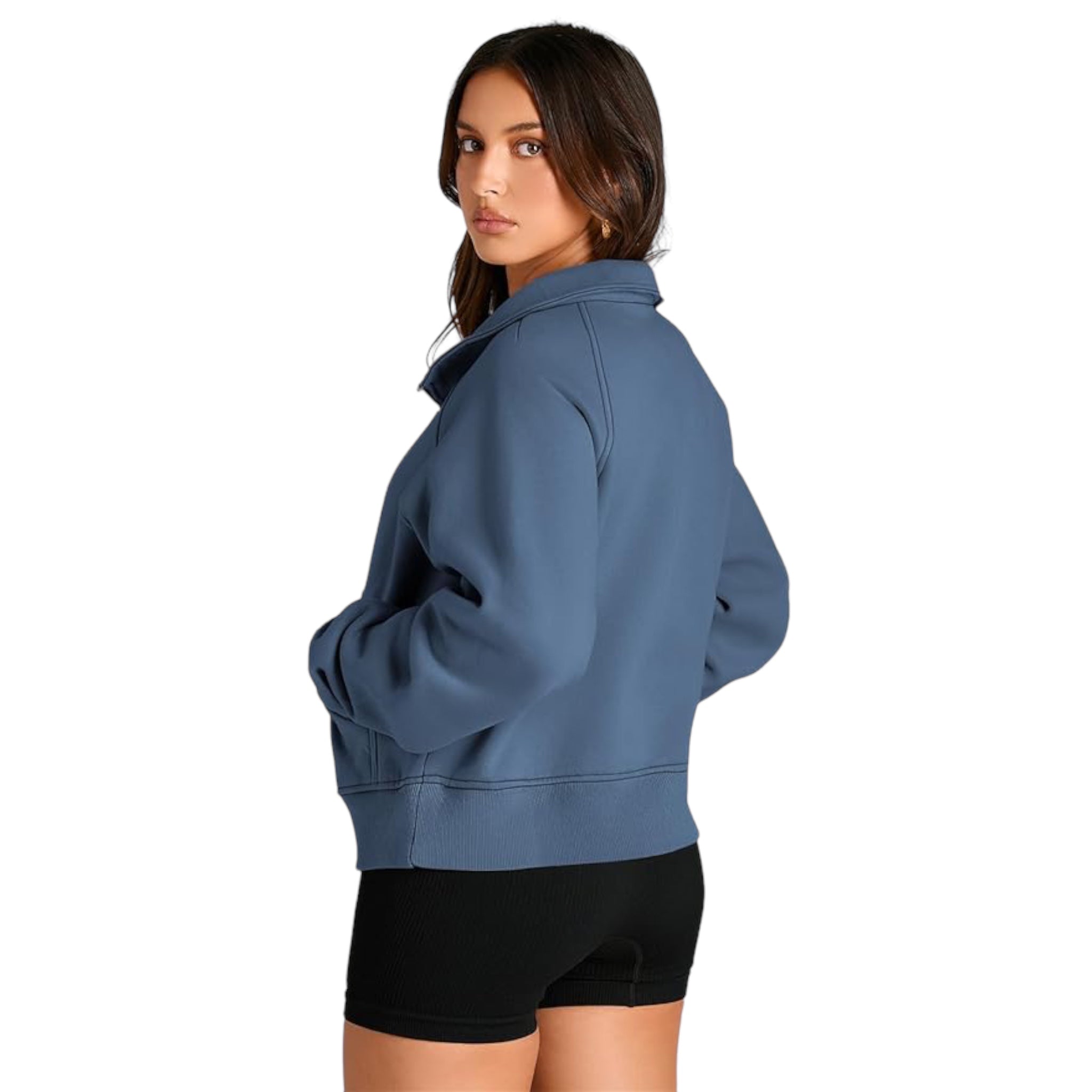 Sudadera con medio cierre para mujer
