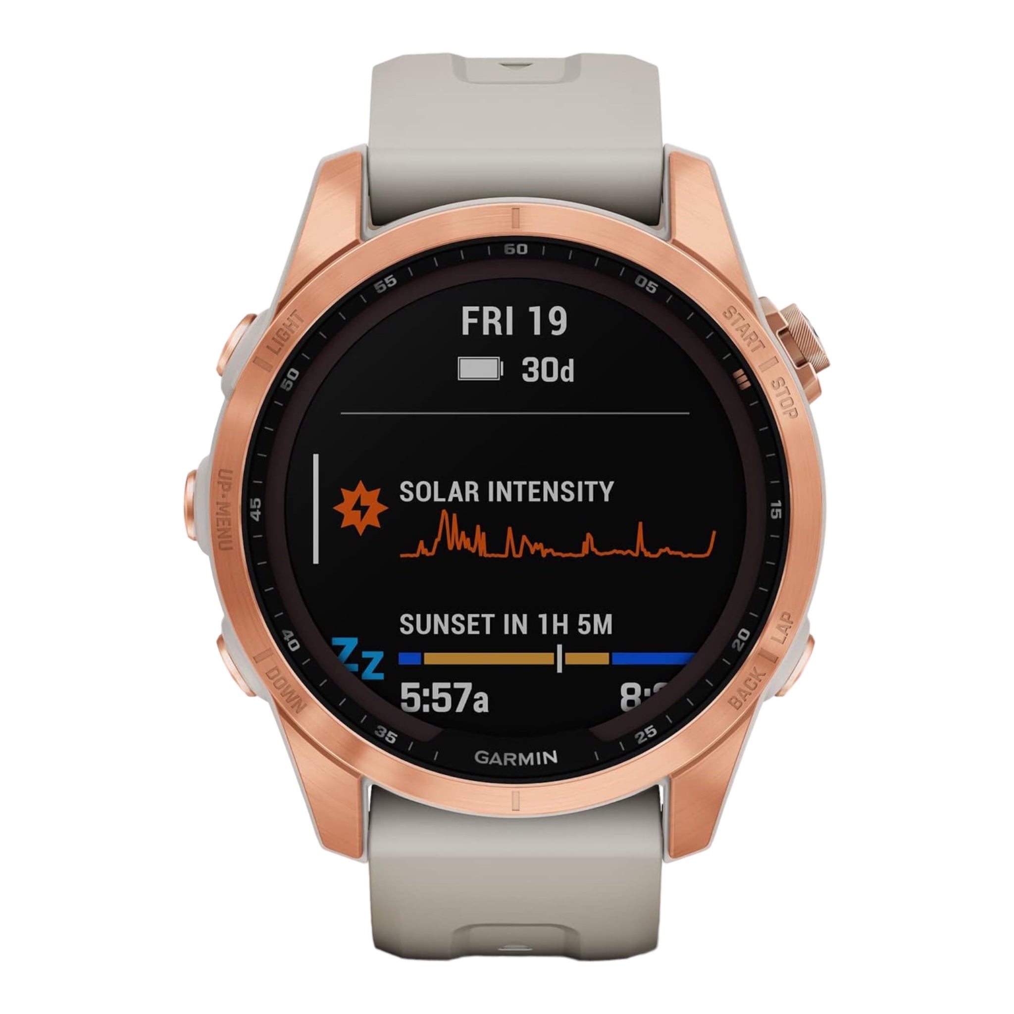 Garmin Fenix 7S Solar, Oro Rosado/Arena 42 mm