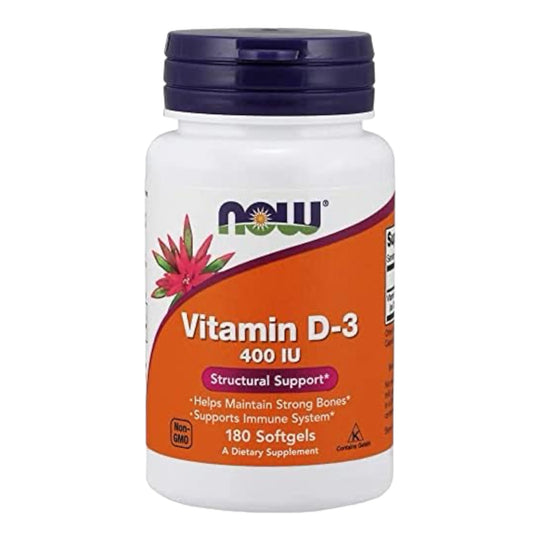 Now Foods | Vitamina D3 | Cápsulas blandas | 180 cápsulas | 10 mcg