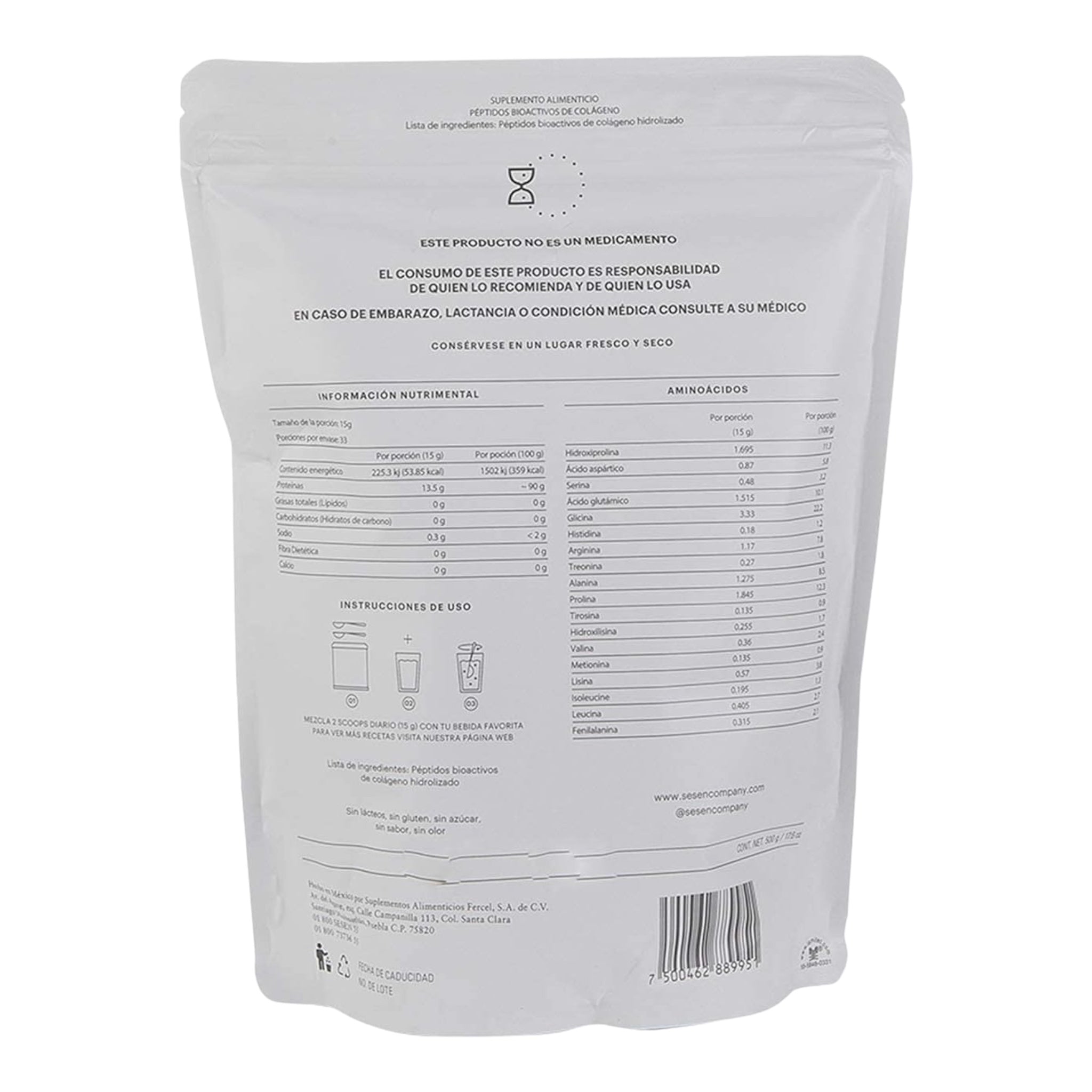 SESEN - Colágeno Hidrolizado en Polvo Clásico 500 g