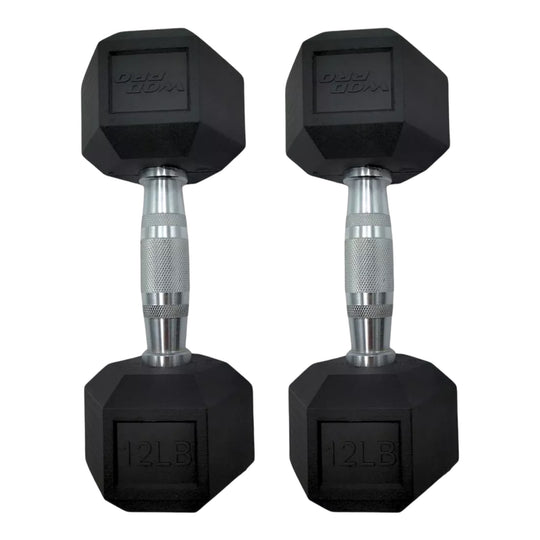 Par De Mancuernas 12 Libras Pesas Crossfit Hexagonal