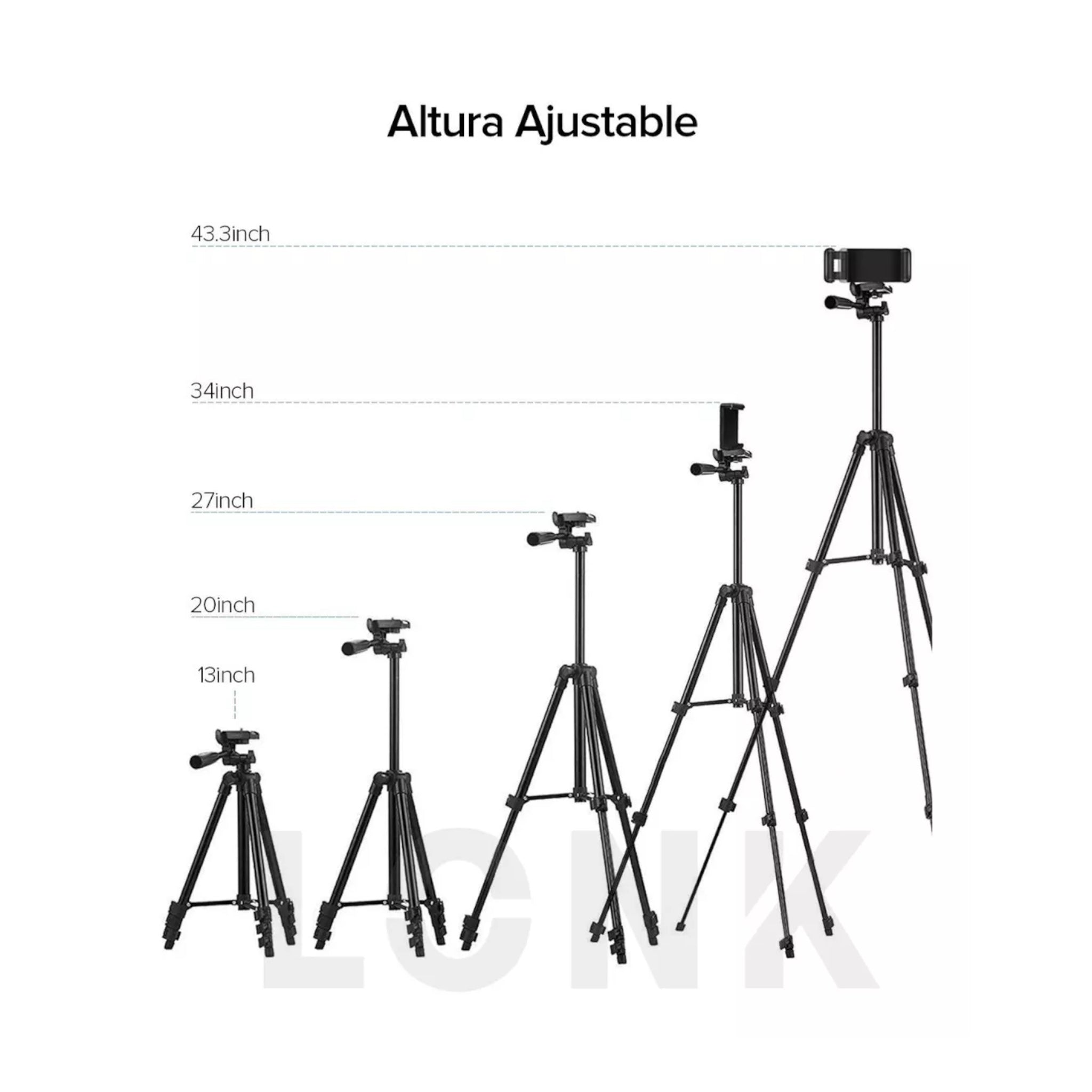 Tripode Para Celular Camera 43inch De Aluminio, 4 En 1 Lonk