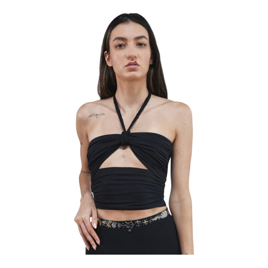 Crop  Top Roma - Negro