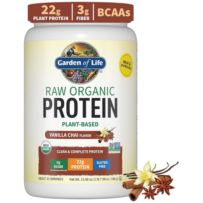 Garden of Life - Raw Organic Protein Vanilla Chai Powder, 20 Servings