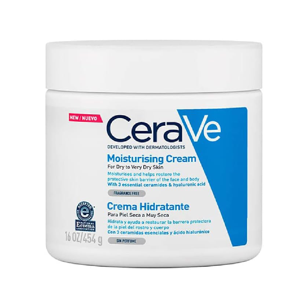 CeraVe Crema Hidratante Diaria de Rostro y Cuerpo para Piel Seca - 454gr