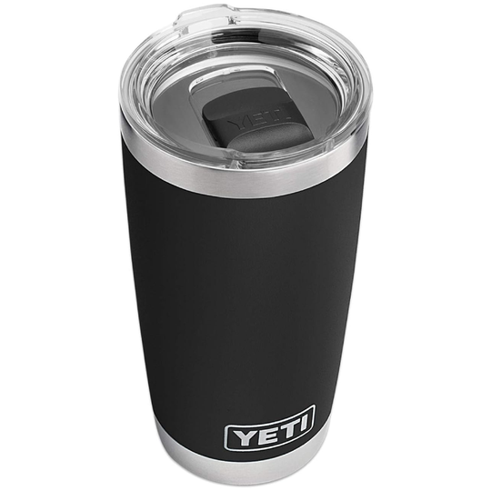 YETI Rambler - Vaso de 568 ml, de Acero Inoxidable, aislado al vacio con Tapa MagSlider - Negro