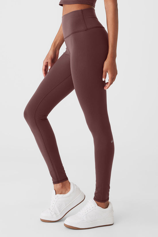 High-waist airbrush legging - Cherry cola