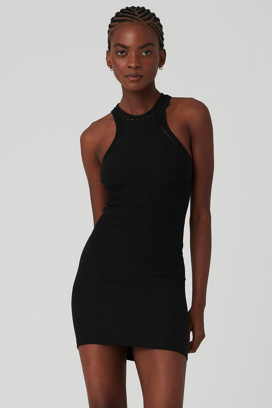Seamless open air racerback dress - Black