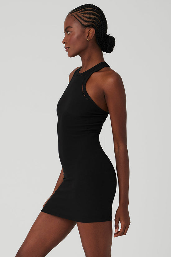 Seamless open air racerback dress - Black