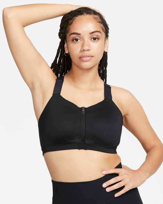 Nike Alpha - Women's High-Support Padded Zip-Front Sports Bra