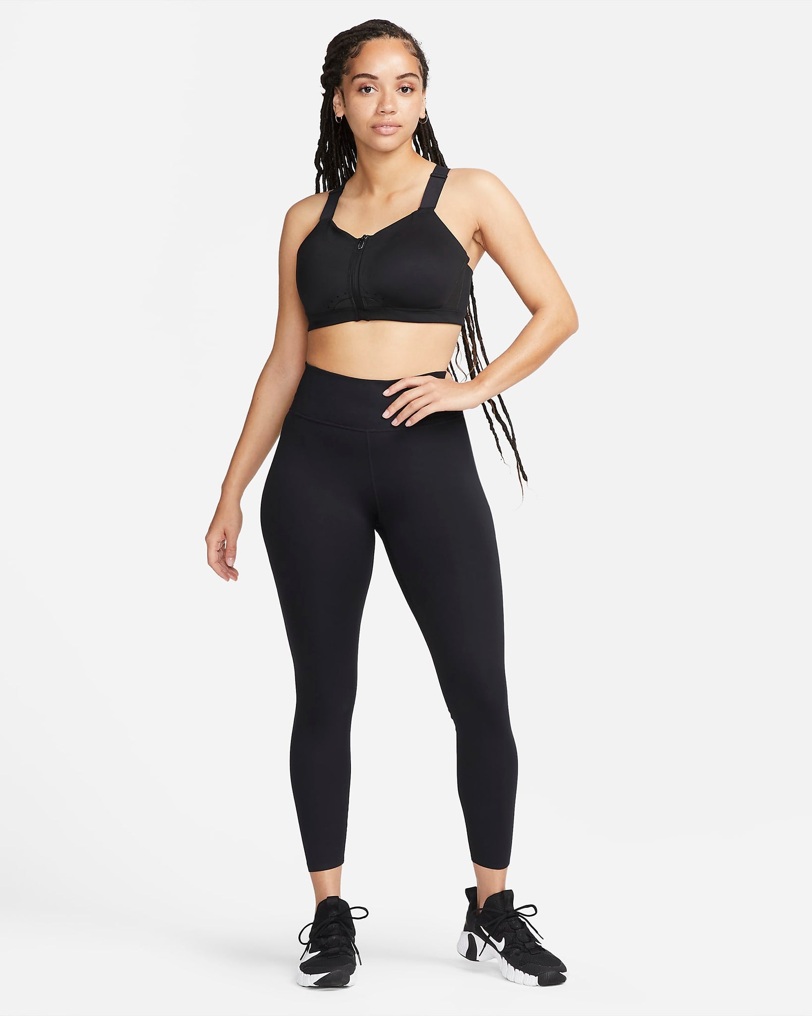 Nike Alpha - Women's High-Support Padded Zip-Front Sports Bra