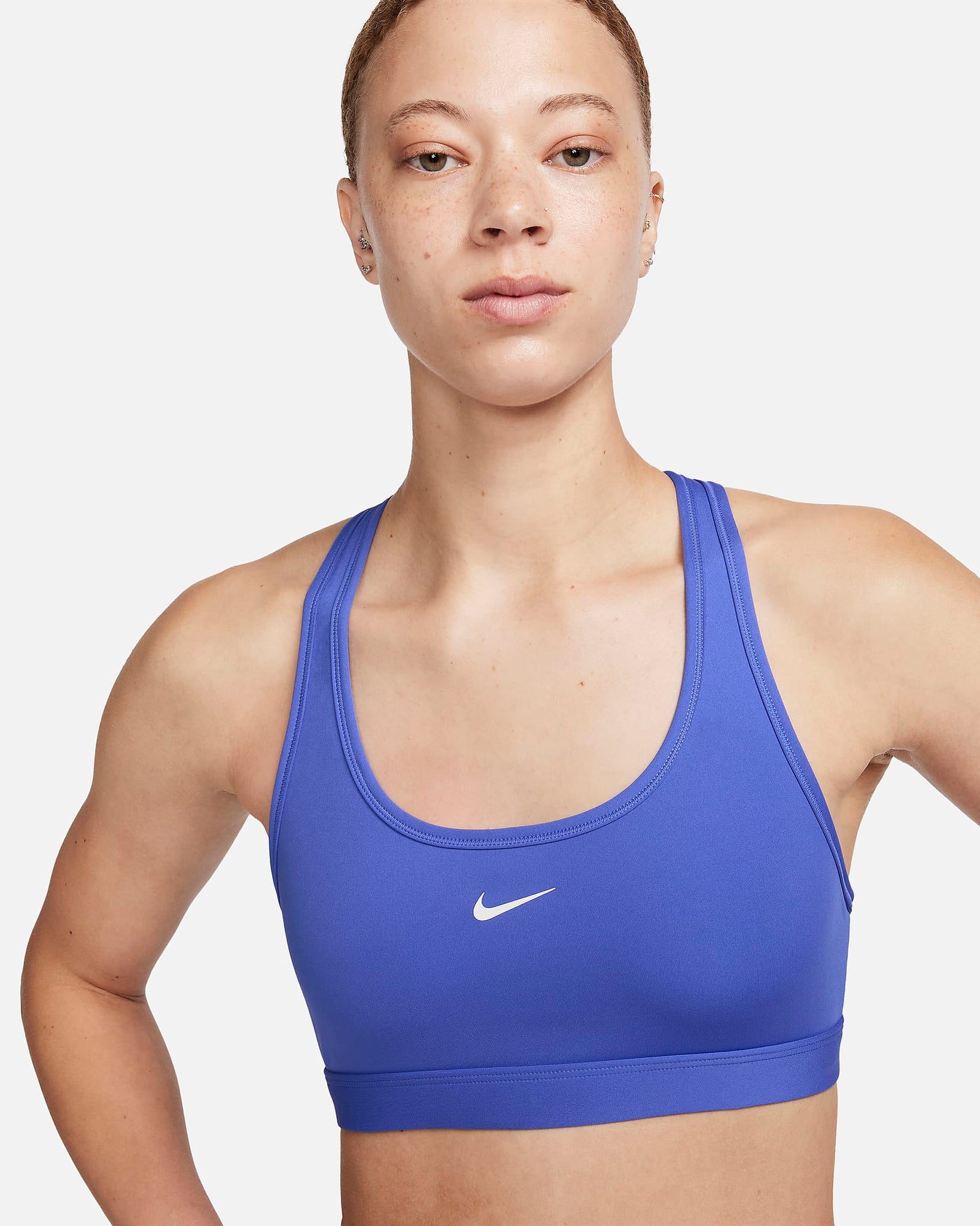 Nike Swoosh Light Support - Bra deportivo sin almohadillas para mujer