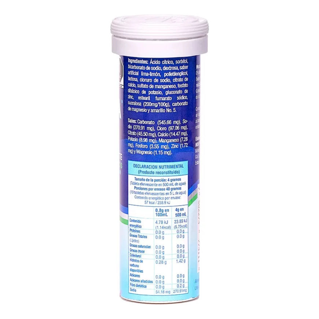 Hydrashot Electrolitos En Tabletas Efervescentes - Lima-Limón - 10 Tab