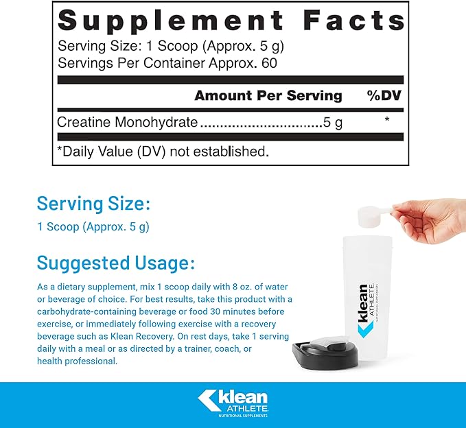 Klean Athlete - Creatina sin sabor - 315 g