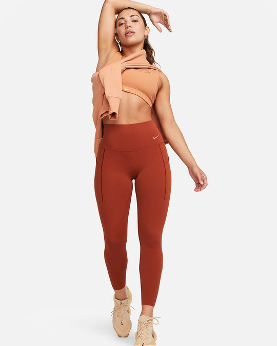 Nike Universa - Leggings de 7/8 de tiro alto y sujeción media con bolsillos para mujer