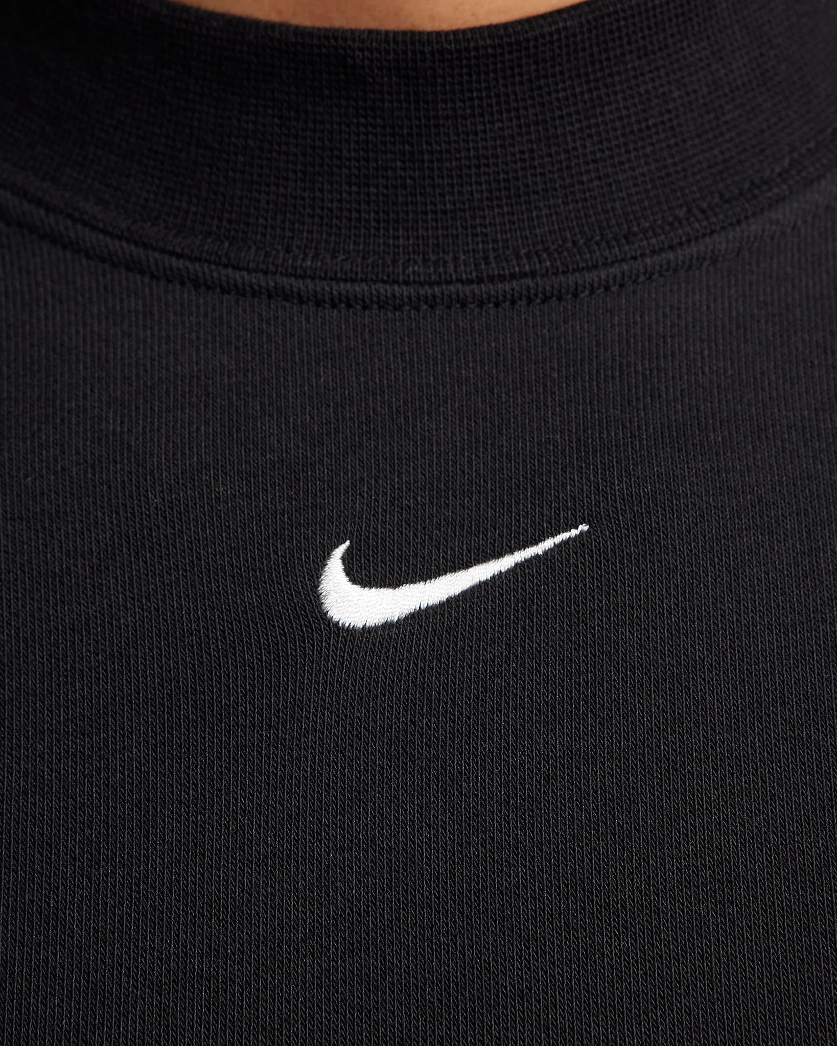 Nike Sportswear Chill Terry - Playera de cuello redondo de French Terry cropped para mujer