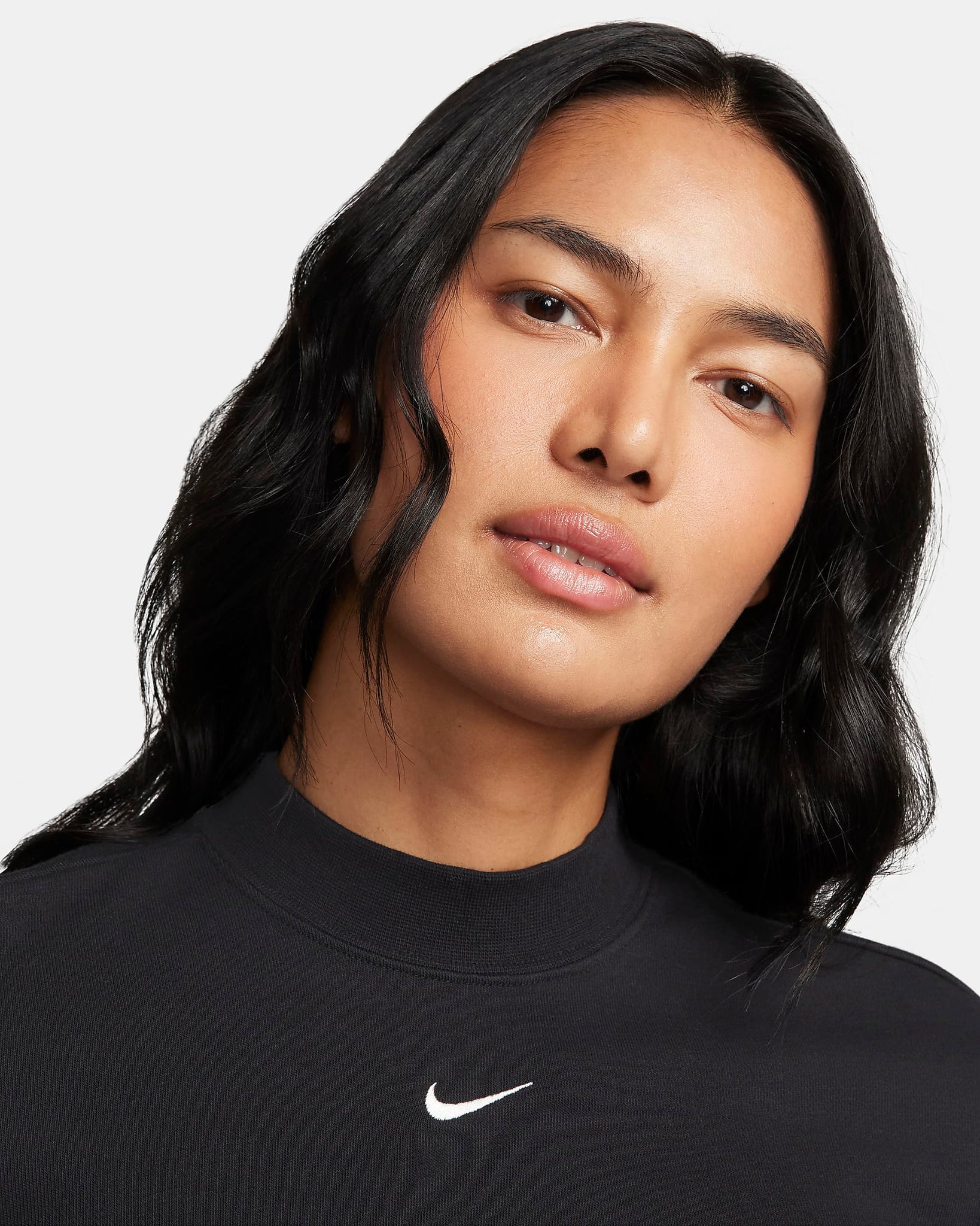 Nike Sportswear Chill Terry - Playera de cuello redondo de French Terry cropped para mujer