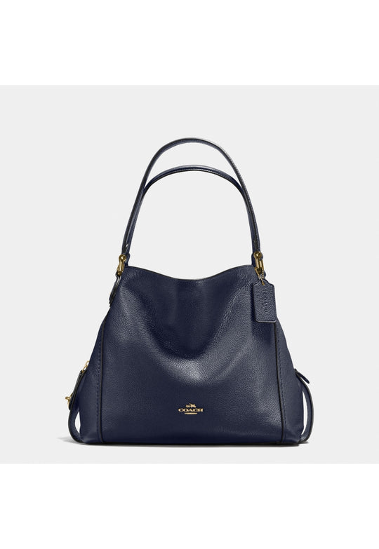 Edie Shoulder Bag 31 In Polished Pebble Leather