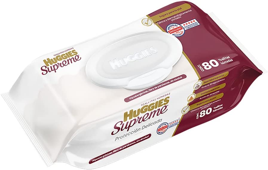 Huggies Supreme Protección Delicada, Toallitas Húmedas para Bebé, Caja con 960 Piezas