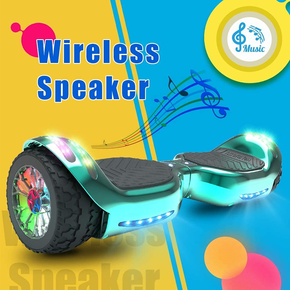 Hoverboard de llanta Ancha Tipo Todo Terreno, Auto Equilibrio, luz LED y Altavoz Bluetooth