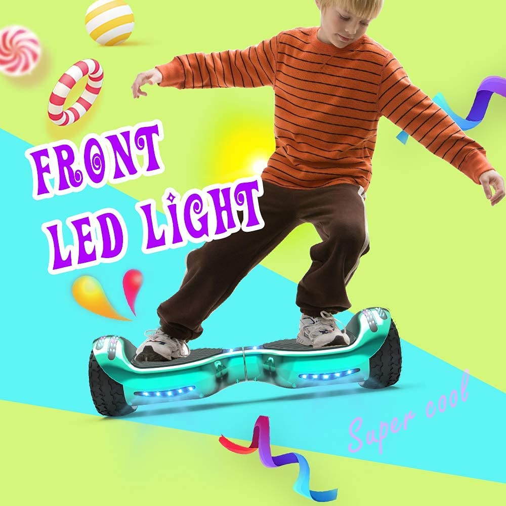 Hoverboard de llanta Ancha Tipo Todo Terreno, Auto Equilibrio, luz LED y Altavoz Bluetooth