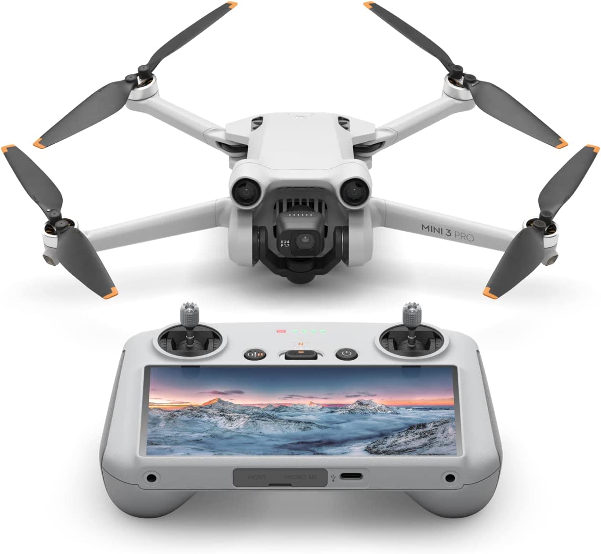 Mini 3 Pro (DJI RC), Dron ligero y plegable con vídeo 4K/60 fps, fotos de 48 MP, 34 min de tiempo de vuelo
