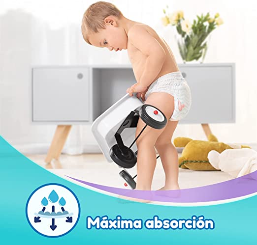 Huggies All Around Pañal Desechable para Bebé, Etapa 7 Unisex, Paquete con 40 piezas, Ideal para bebés de más de 17 kg