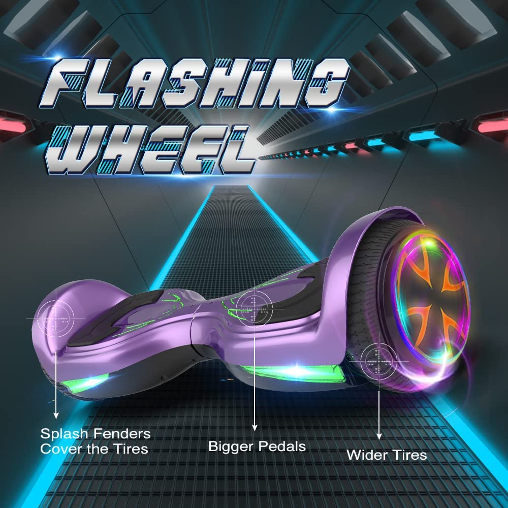 Hoverboard Patineta Eléctrica con Luces Led y Bluetooth