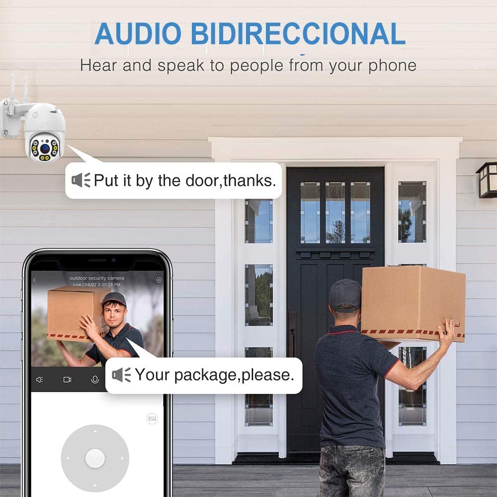 Cámara De Seguridad Wifi Inalámbrica Para Exterior/interior