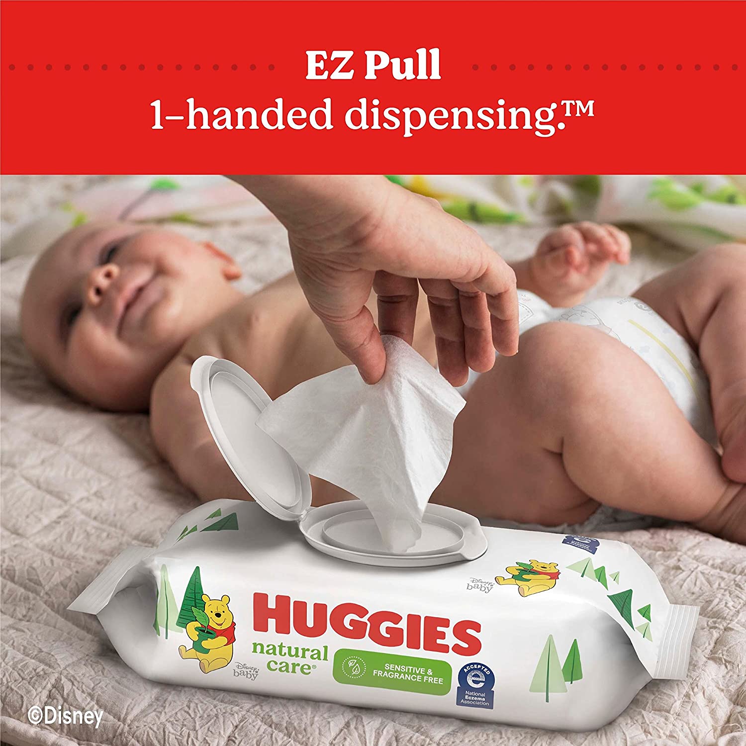 Huggies - Natural Care Unscented Baby Wipes, Sensitive - 768 Toallitas
